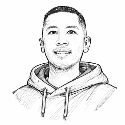 Illustrated portrait of Mike Vu